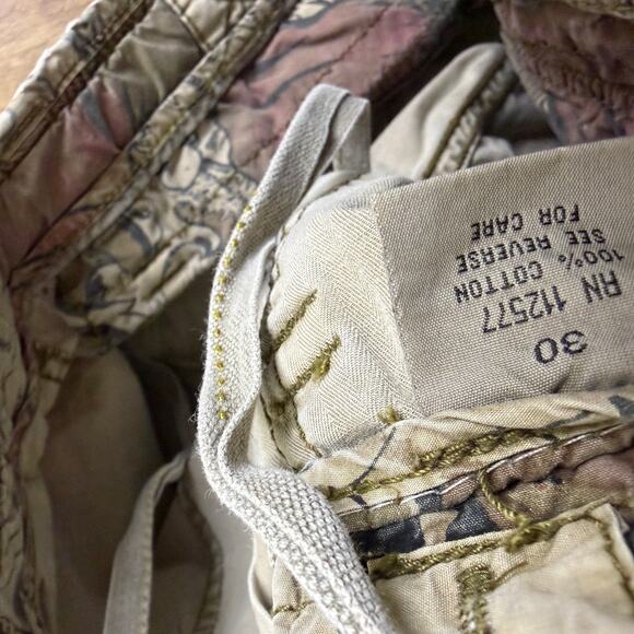 JetLag Shorts Mens 30 Khaki Cargo Utility Preppy Casual Relaxed Y2K Baggy 13" - Picture 8 of 10